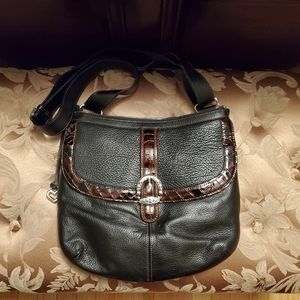 Brighton Mason black/chocolate leather bag H41849